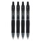 Pilot G2 Mini Retractable Gel Pen, Fine 0.7mm, Black Ink/Barrel, 4/Pack